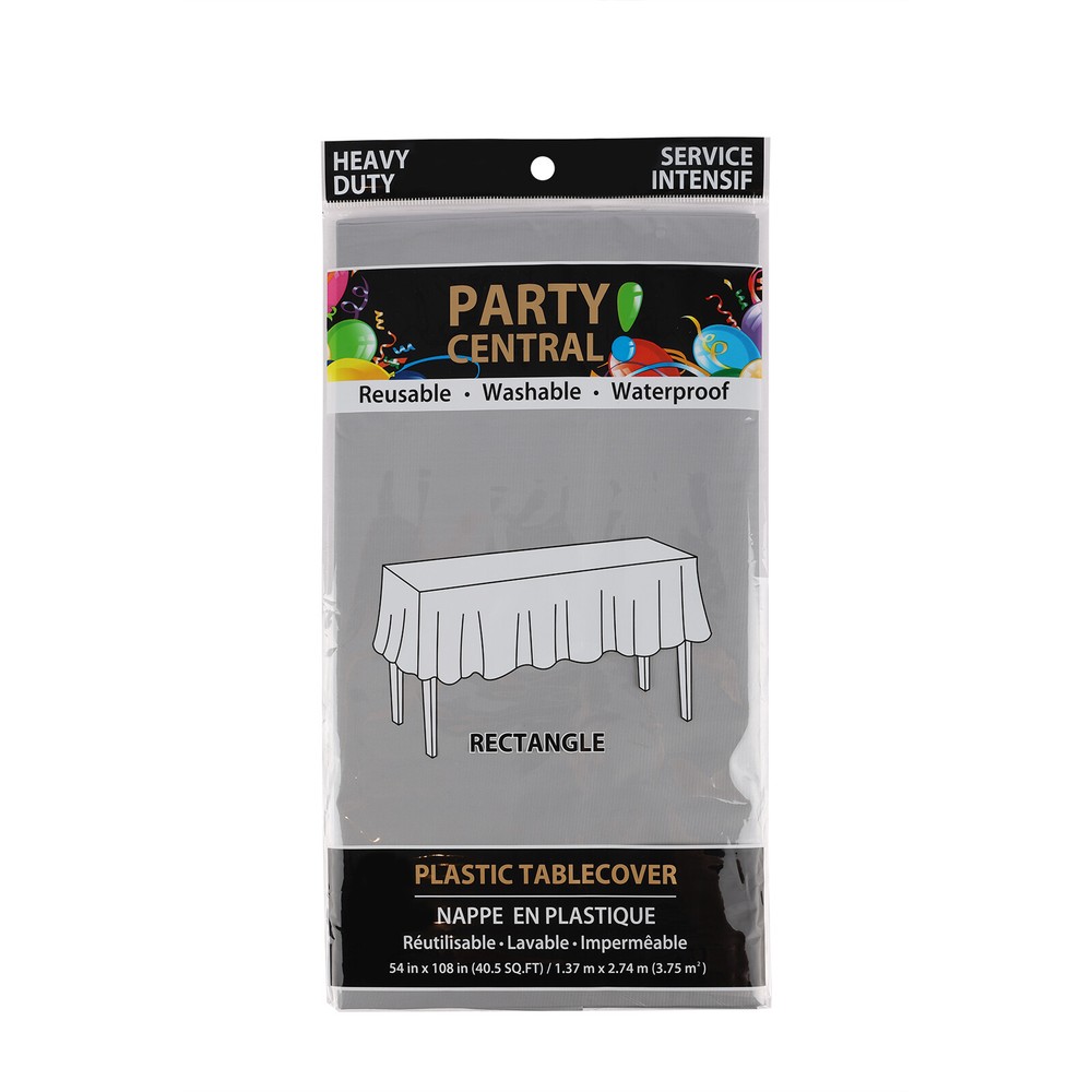 3 Pack Plastic Tablecloths 54"x 108" Washable Rectangle Plastic Table Covers New