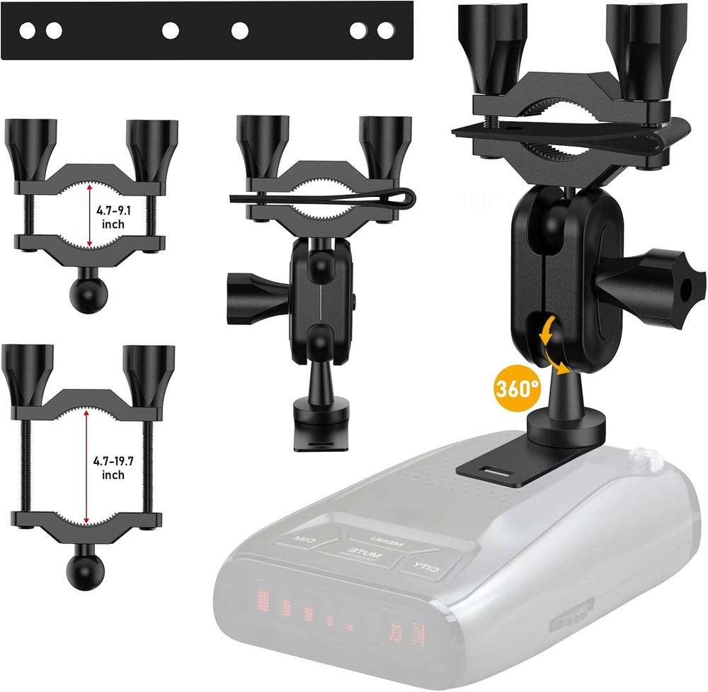 360-Degree Adjustable Radar Detector Mount for Uniden Models - Effortless Setup