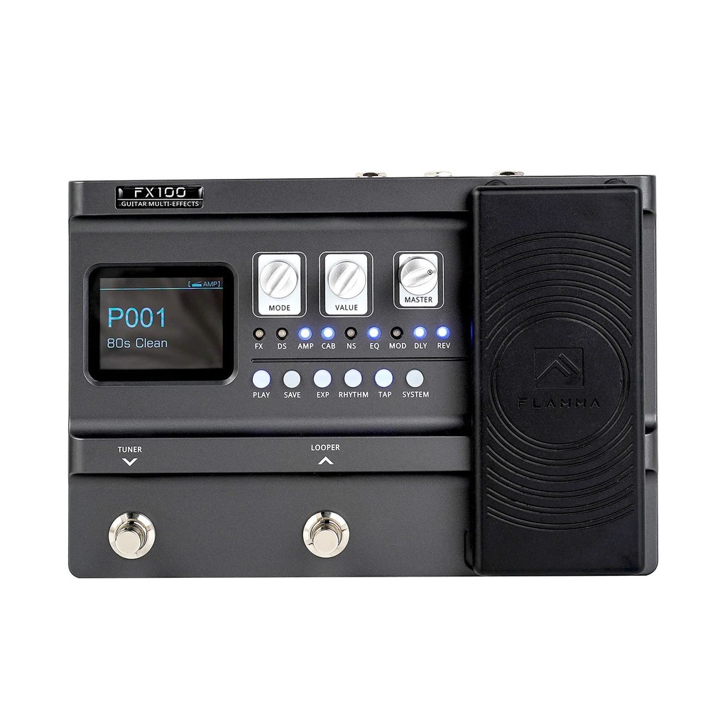 FLAMMA FX100 Guitar Multi-effects Pedal with 55 Amp Models 151 Built-in Effects