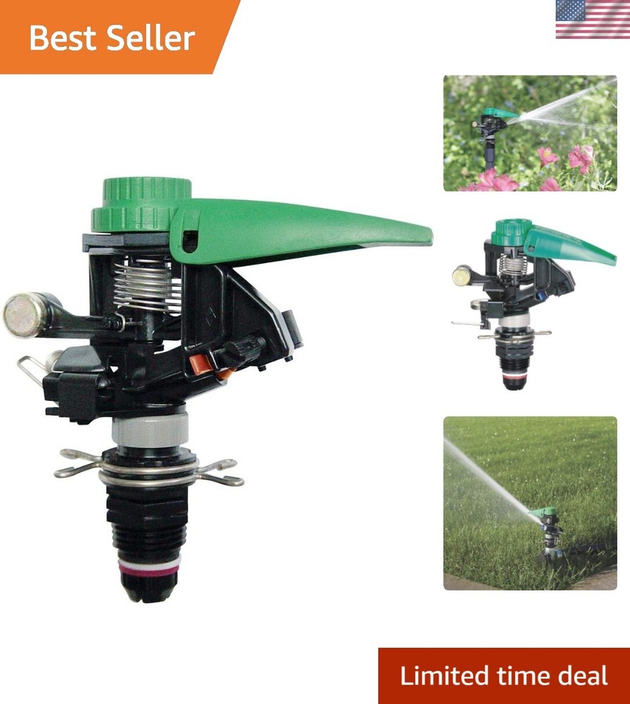 P5-R PLUS Plastic Sprinkler - Double Brass Arm, Adjustable 24' - 45' Coverage