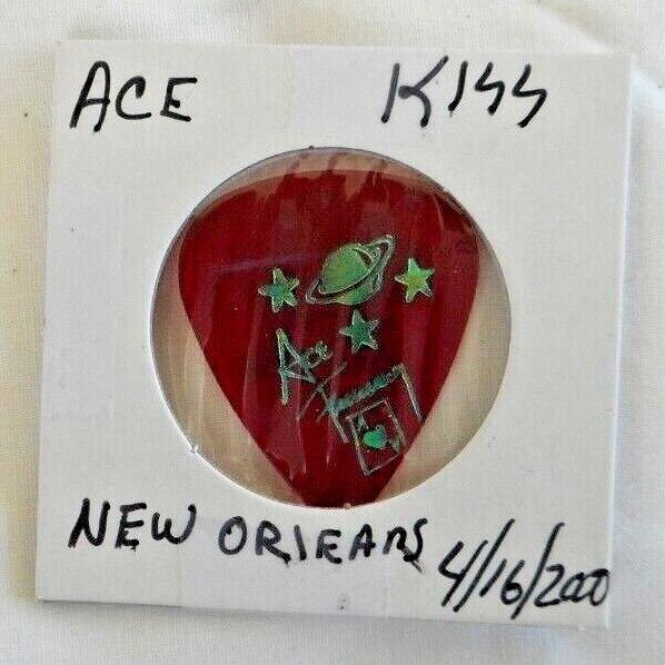 Kiss Ace Frehley Tour Issued Guitar Pick New Orleans Louisiana 4/16/2000