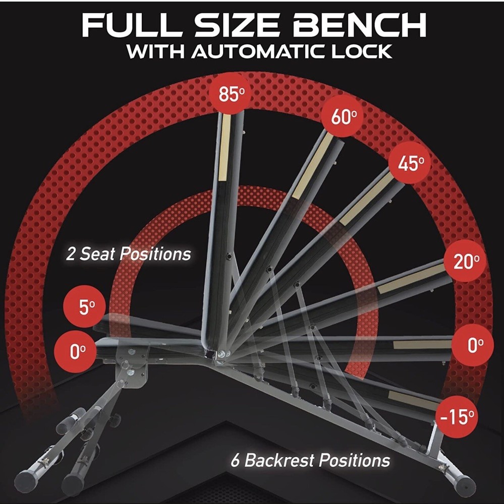 Adjustable Weight Bench Press for Incline Decline Workouts & Strength Training