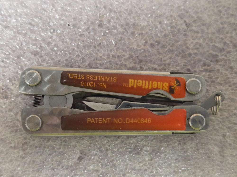 SHEFFIELD MULTI TOOL - PLIERS, SCREWDRIVER, SCISSORS, KNIFE & FILE - ORANGE