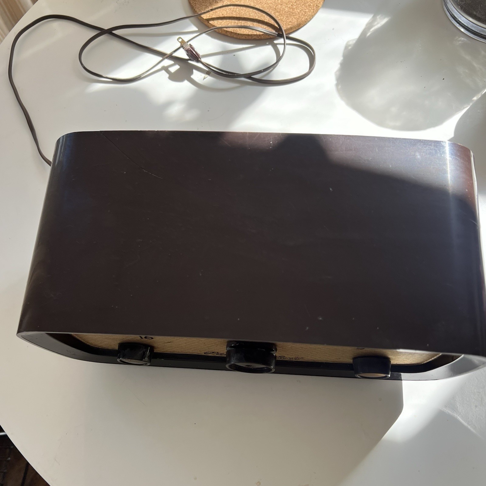 Vintage Packard Bell Model 631 Tube Radio Brown Bakelite AM