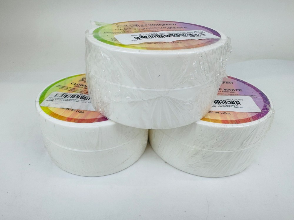 3X Counterfeit Blonde Clown Makeup White 9 oz