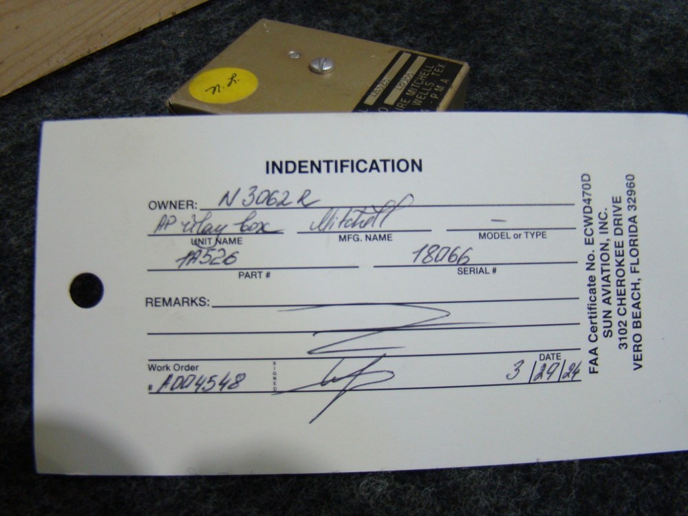 USED AVIONICS Edo-Aire Auto-Pilot Relay M: 1A526 MITCHELL