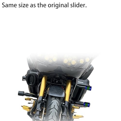 Blue Motorcycle Crash Bar Guard - CNC Slider Engine Guard - Collision Protector