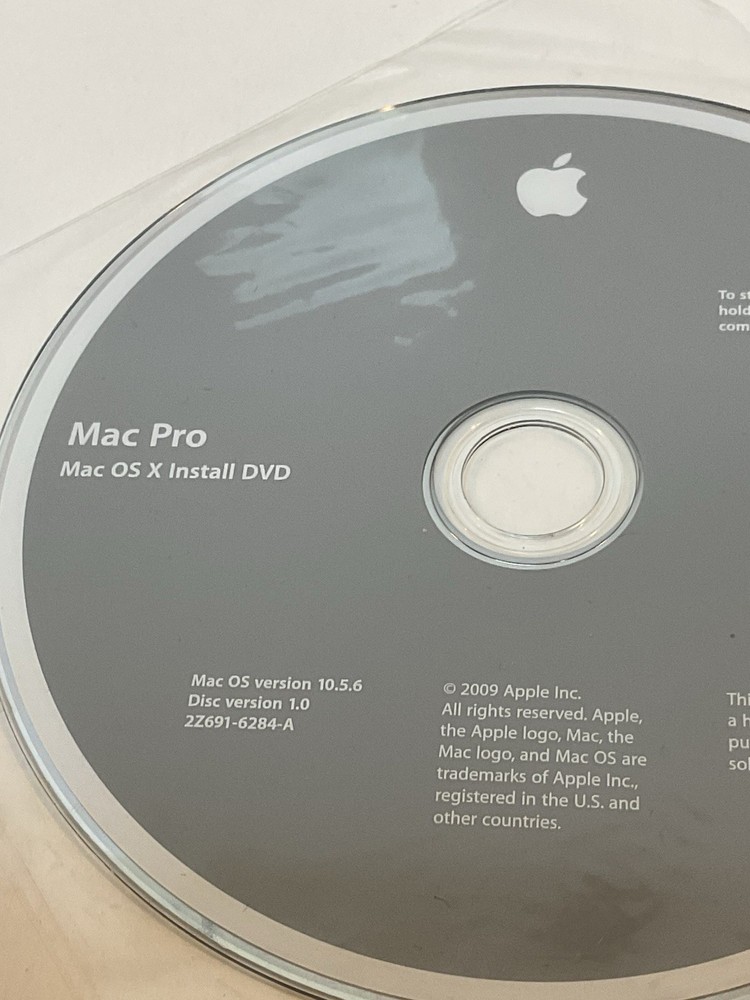 Mac Pro OS X Install Disc 1 & 2 Version 10.5.6 2008 OEM