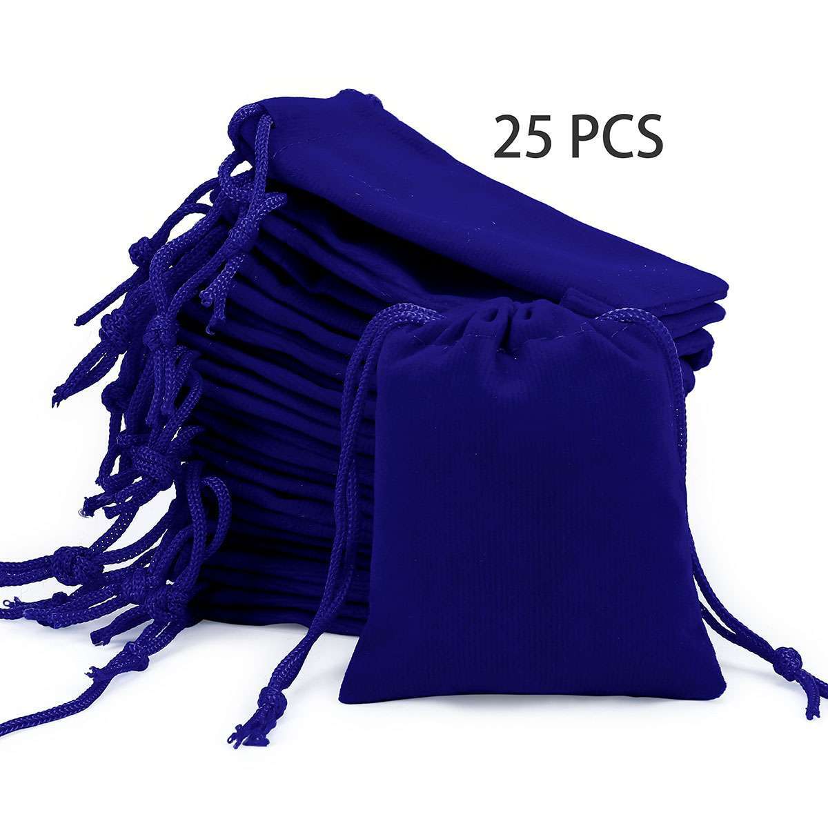 25/50Pcs Velvet Drawstring Gift Pouches Ring Jewelry Bag 2.8*3.5in/3.9*5.9in
