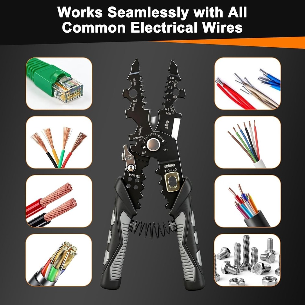 25-in-1 Multifunctional Wire Stripper - Professional Wire Stripper Tool for Cutt