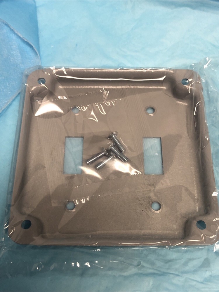 2pcs-1900 Box Double Switch Plate~4" Raised 2 SWITCH COVER~Steel