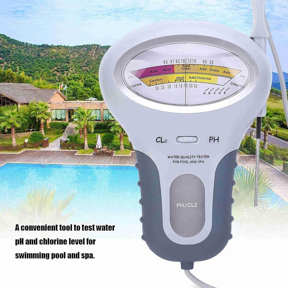 Water Quality Tester for Pool and Spa CL2 Analysis Meter with Probe Digital