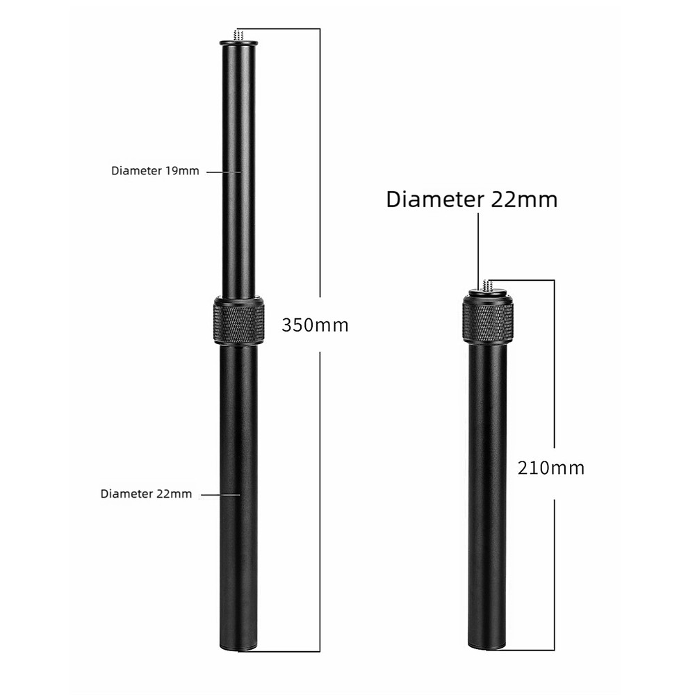35cm Rod 2-section Extension Camera Pole Stick 1/4'' Thread Stabilizer For DJI