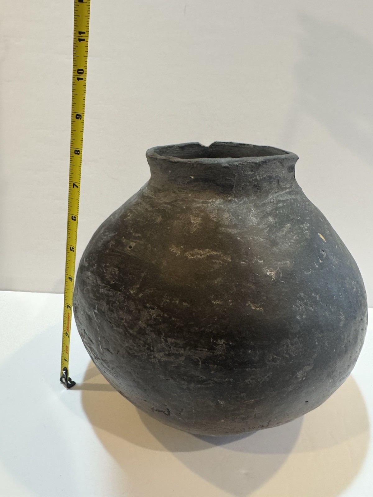 Historic Native American Olla Mississippian Era Clay Pottery Jug Primitive 10 in