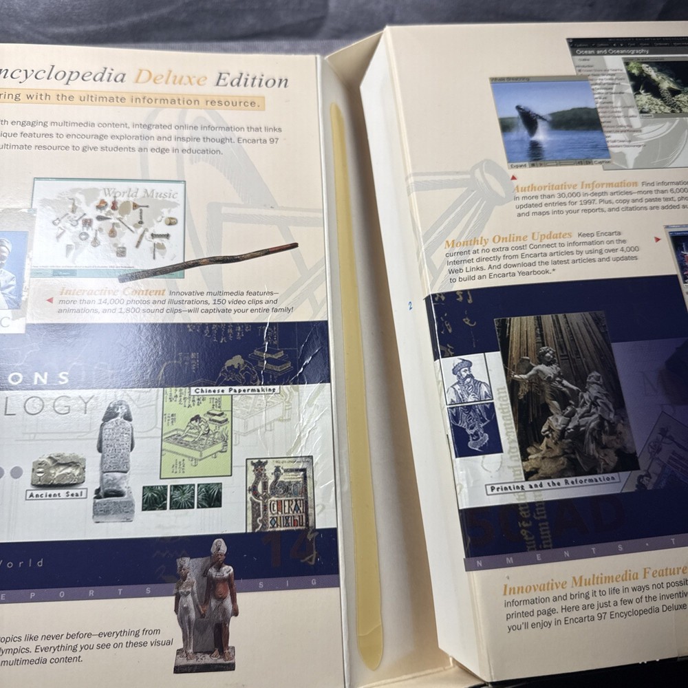 Microsoft Encarta 97 Encyclopedia Deluxe Microsoft Windows 95 Software - Sealed