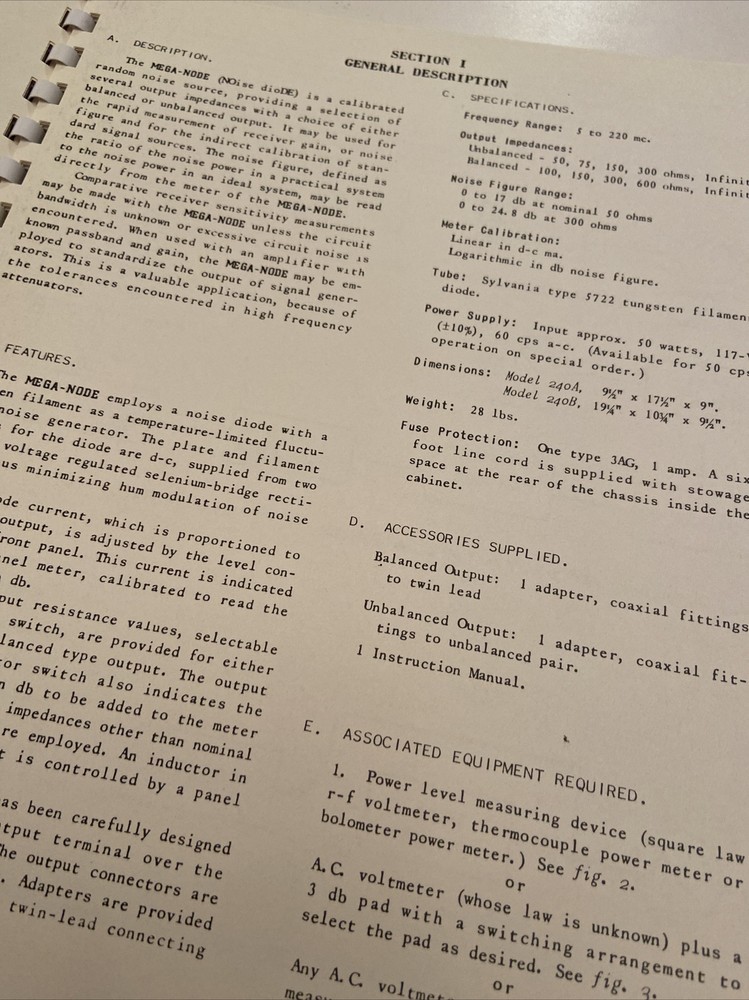 Kay Electric Mega-Node 240 A B Operating/Maintenance Manual
