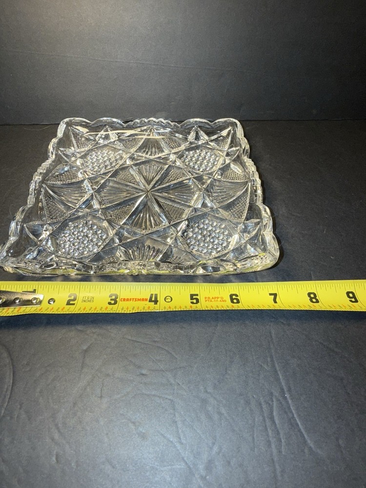 Ornate Glass Tray 7"