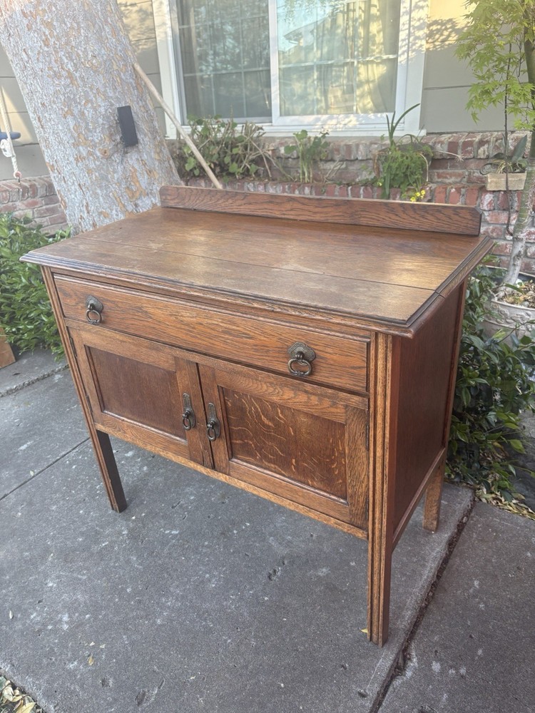 Antique Oak Wash Stand or Sideboard