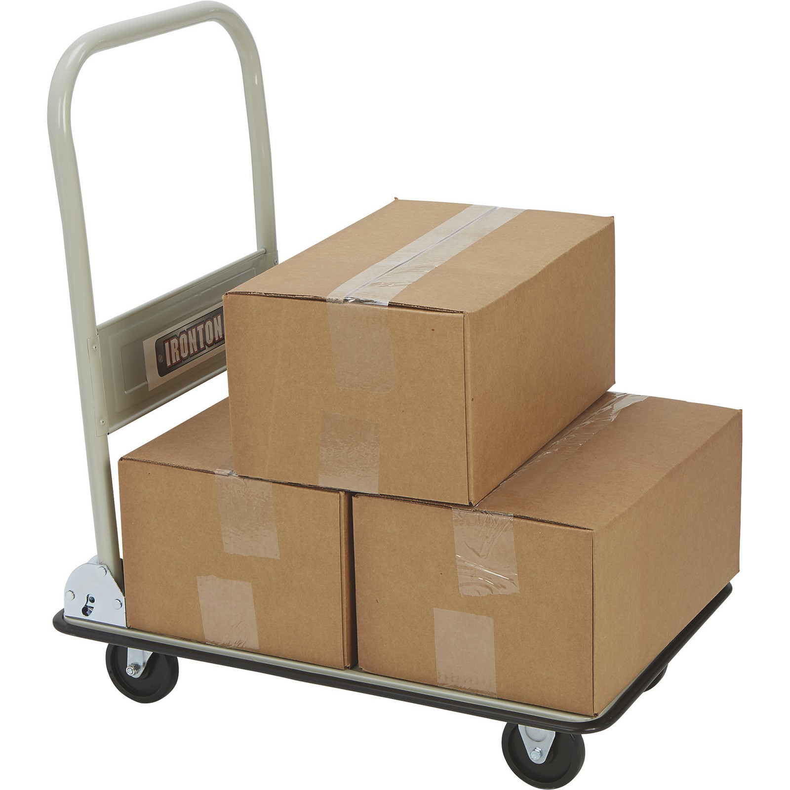 Ironton Folding Platform Truck, 330-Lb. Capacity, 29in.L x 19in.W, 4in. Casters