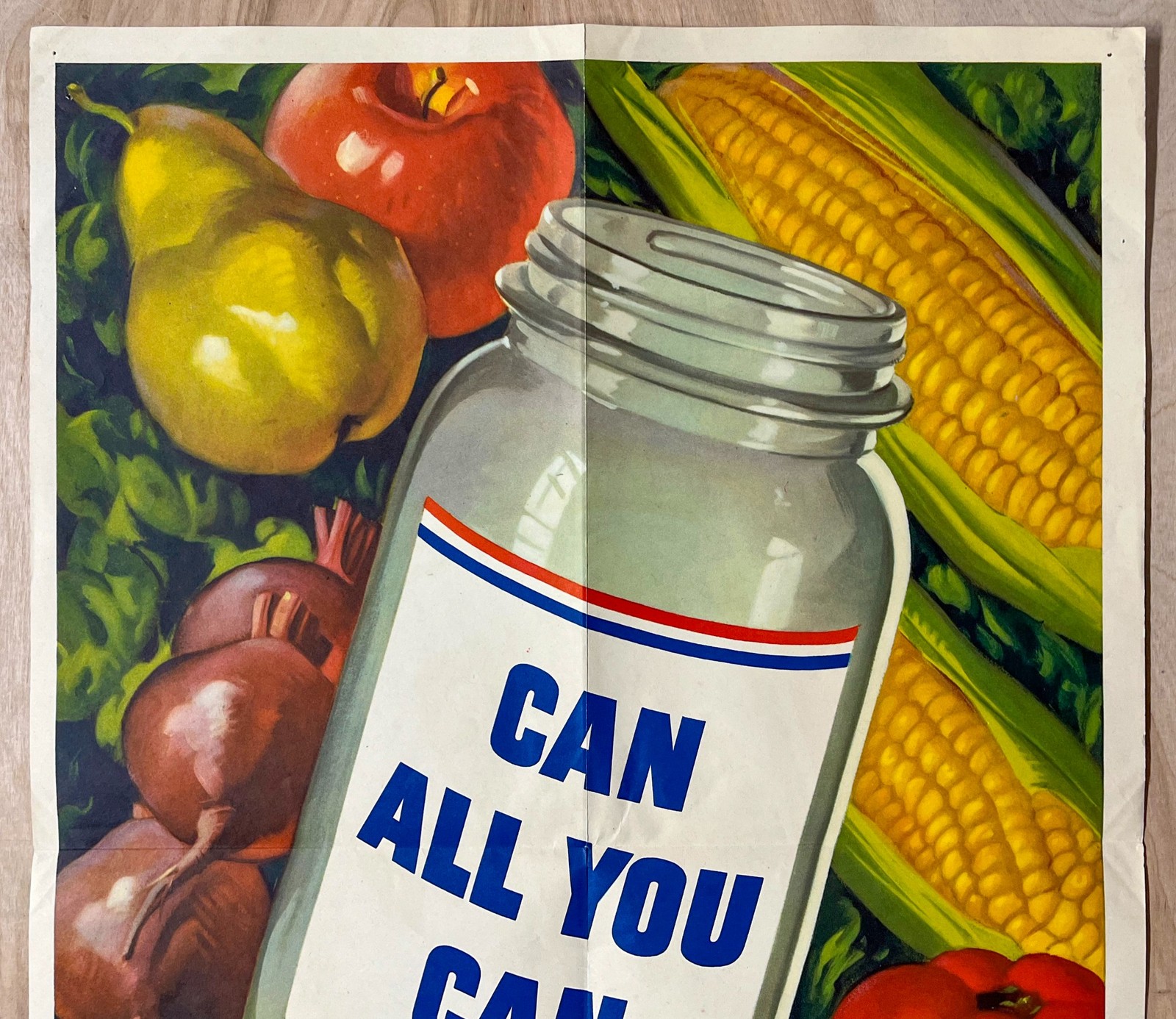 1943 Can All You Can It's A Real War Job Poster OWI No 77 Victory Garden WWII