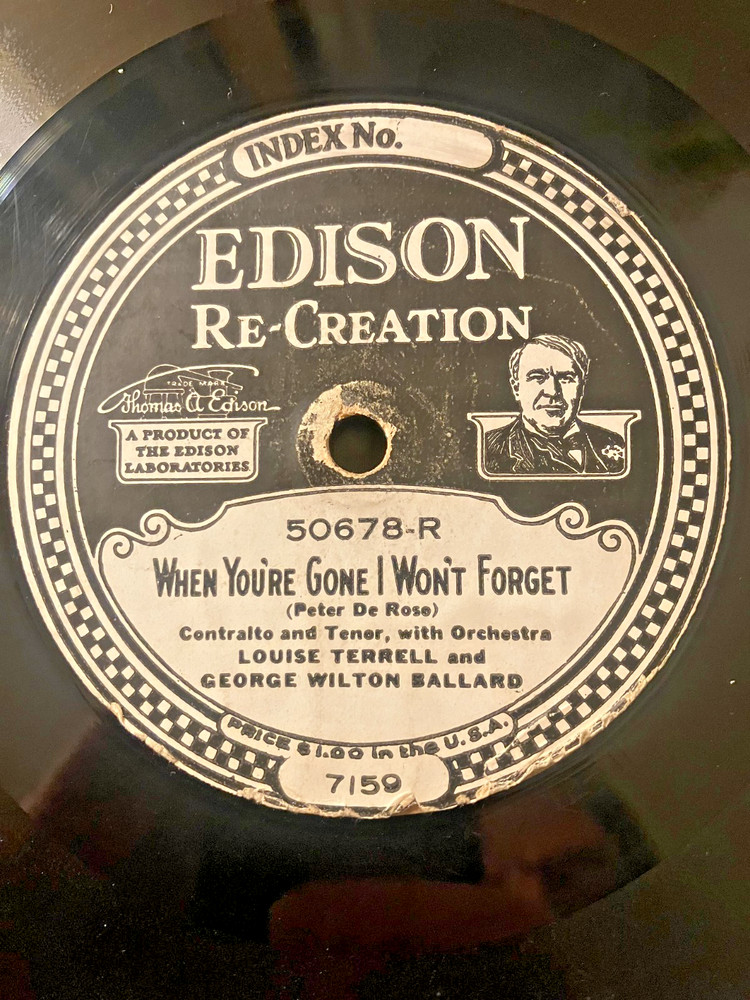 Edison Diamond Disc Record #50678 "Whispering Hope" Clark & Van Brunt