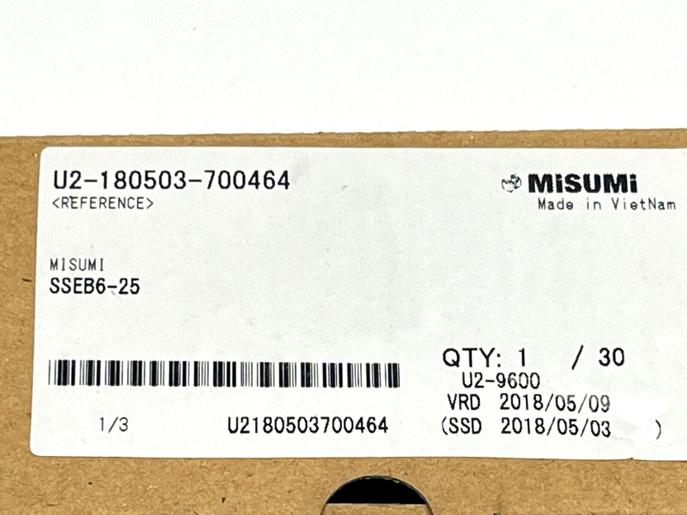 Misumi SSEB6-25 Linear Guide Assembly 25mm Rail