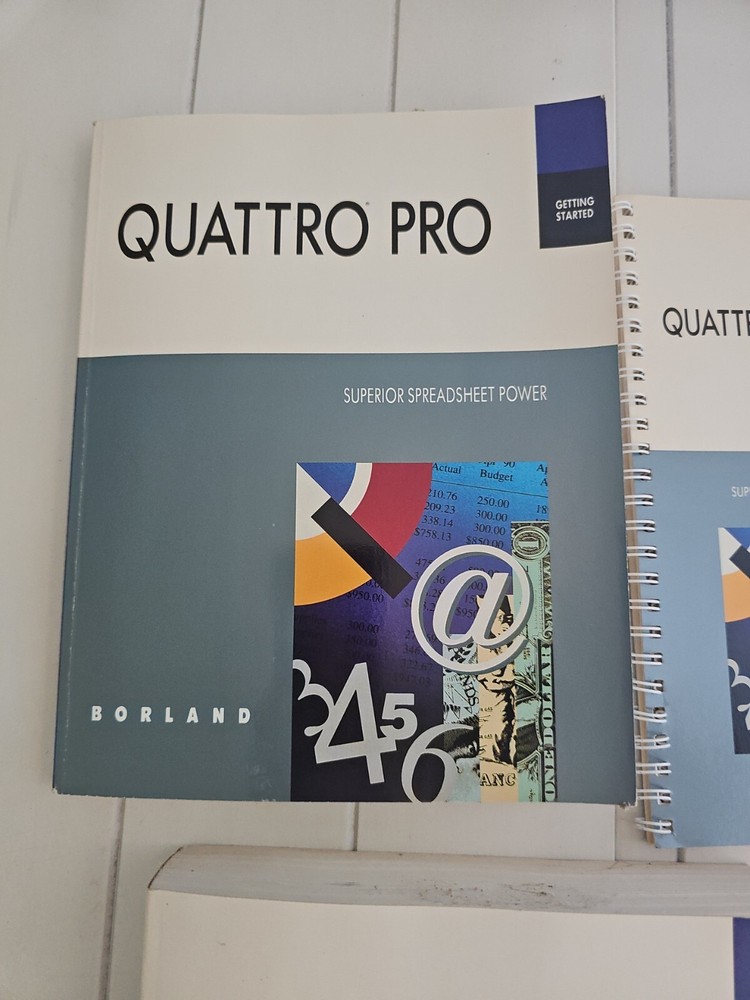 Quattro Spreadsheet User's Guide Etc. 1987 8 Disc's 4 Rare Vtg Computer Software