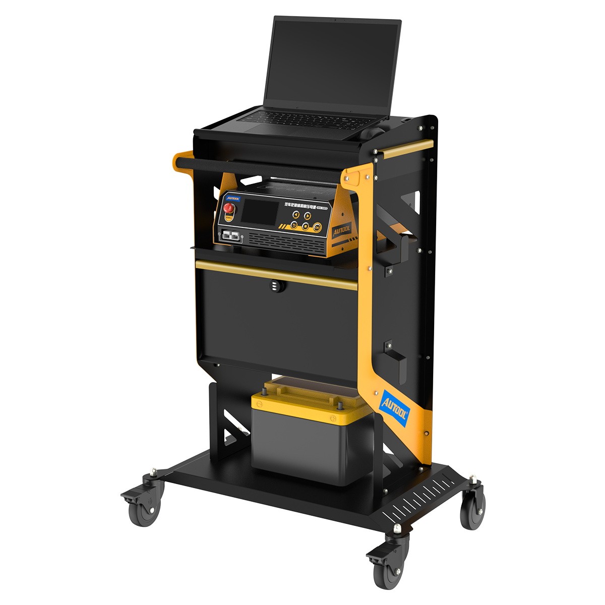 Reprogramming Power Supply ECU Battery Charger Stable +Trolley Cart Rolling Tool