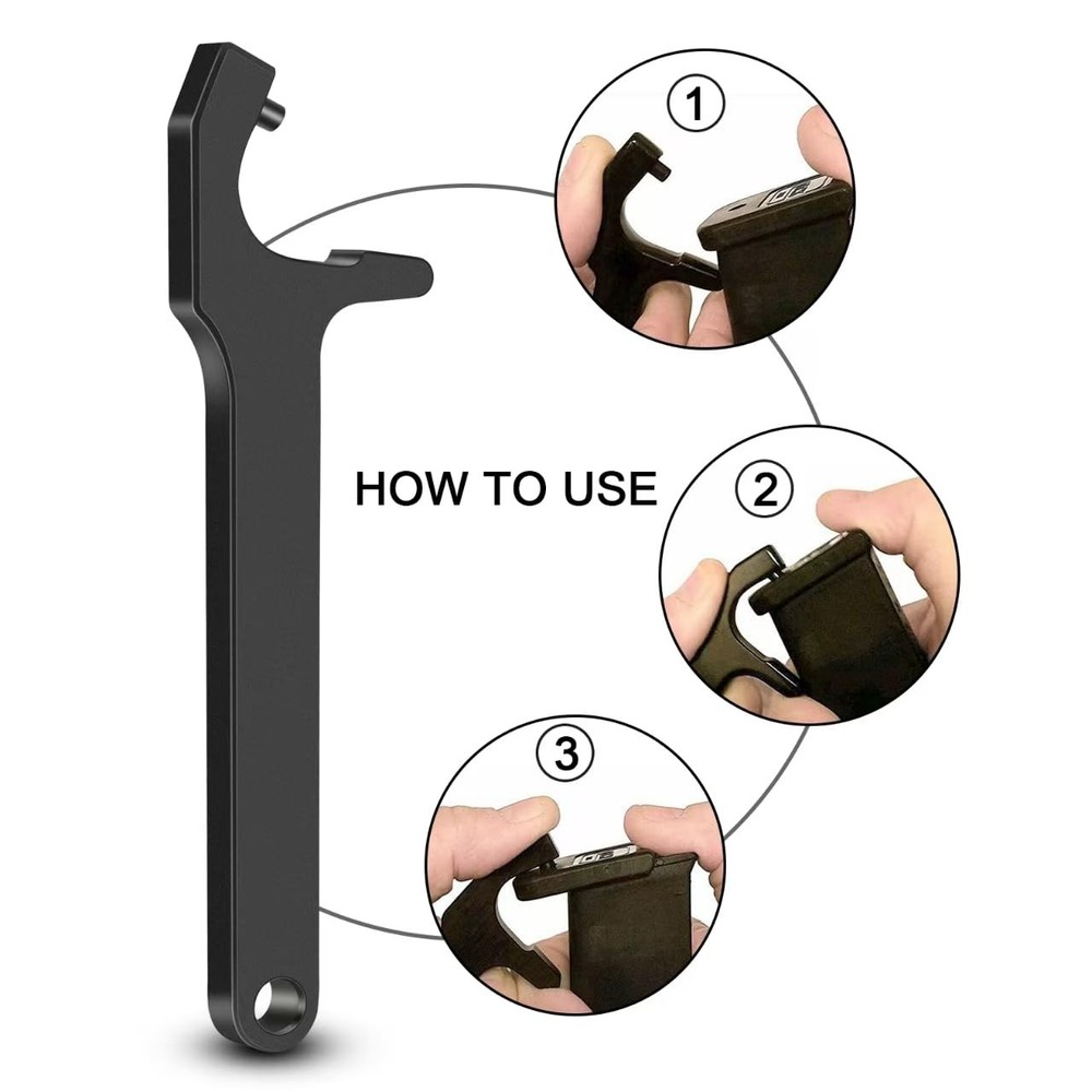LUSOFAE Tool Kit for Glock with Front Sight Remove,Magazine Black