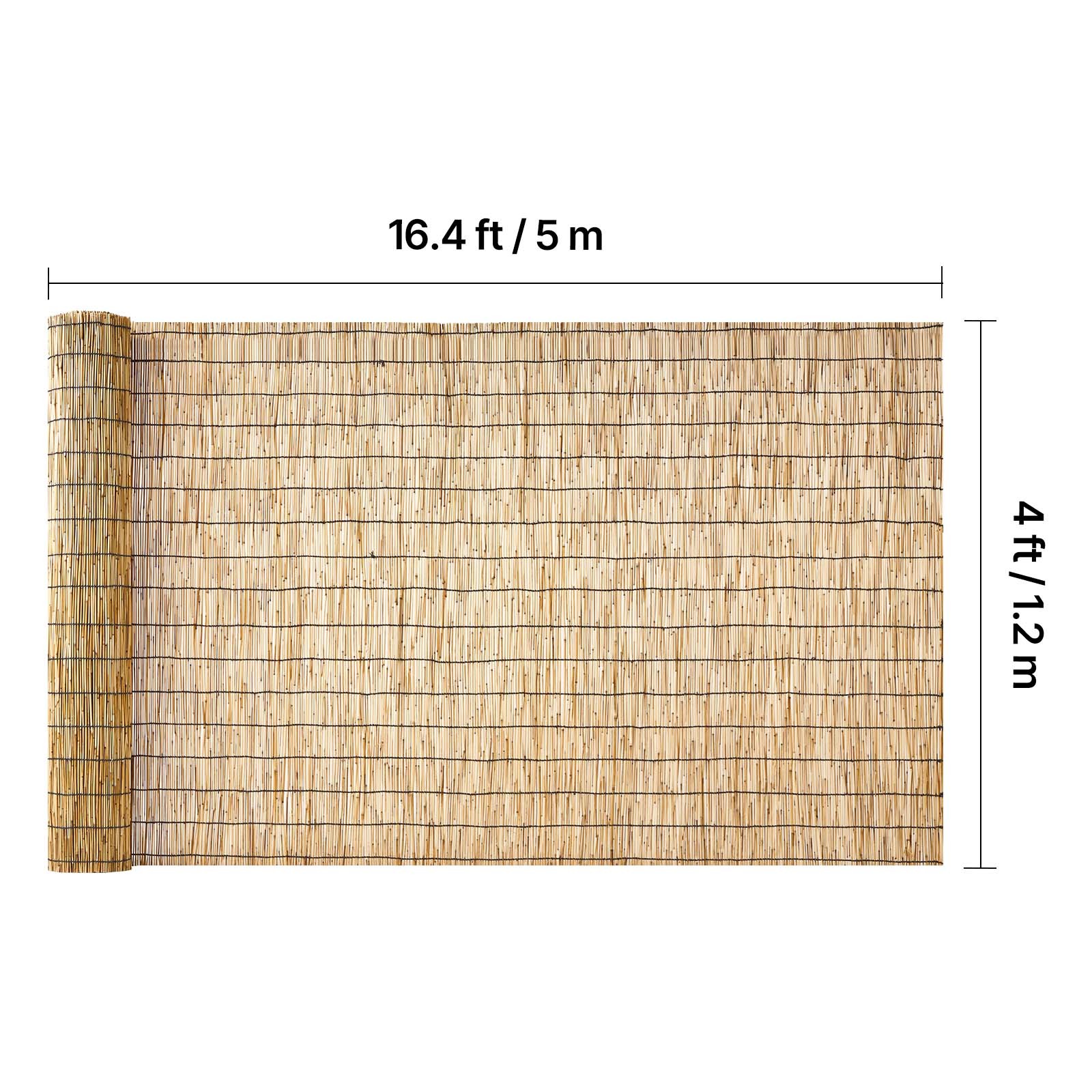 Uimoso Natural Reed Fence Panel 4 ft x 16.4 ft Privacy Screen Roll for Garden
