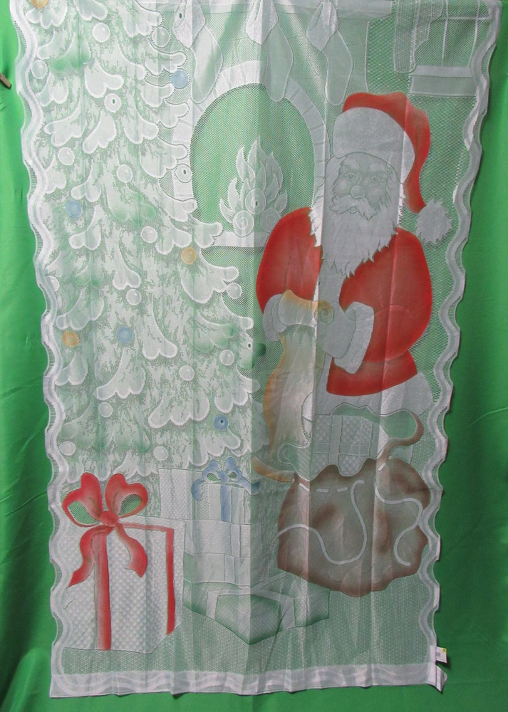 Lighted Door Panel One Santa Clause Panel and 10 LED String Lights Holiday Style
