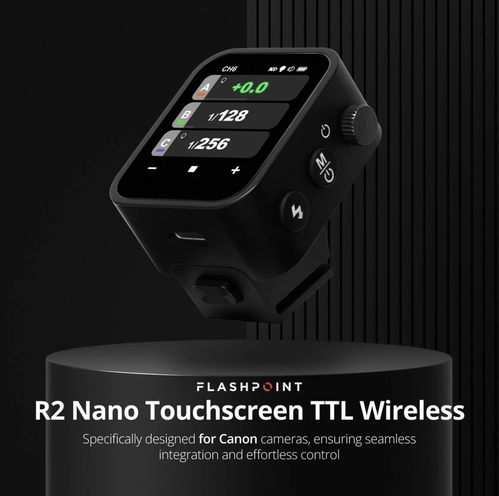 Flashpoint R2 Nano Touchscreen TTL Wireless Flash Trigger for Canon