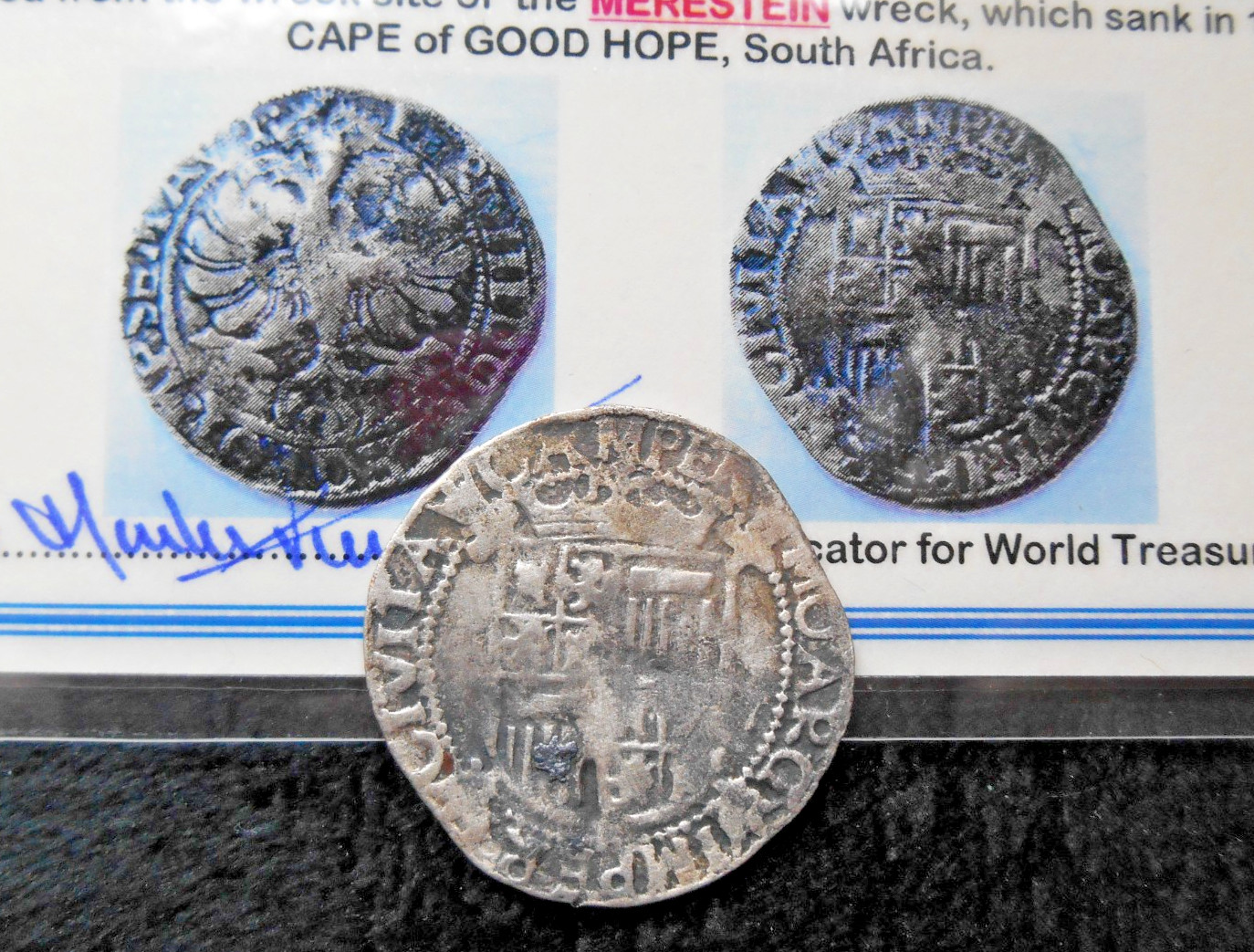 SHIPWRECK treasure SILVER 6 STUIVERS shilling coin MERESTEIN wreck 1645 VOC Indi