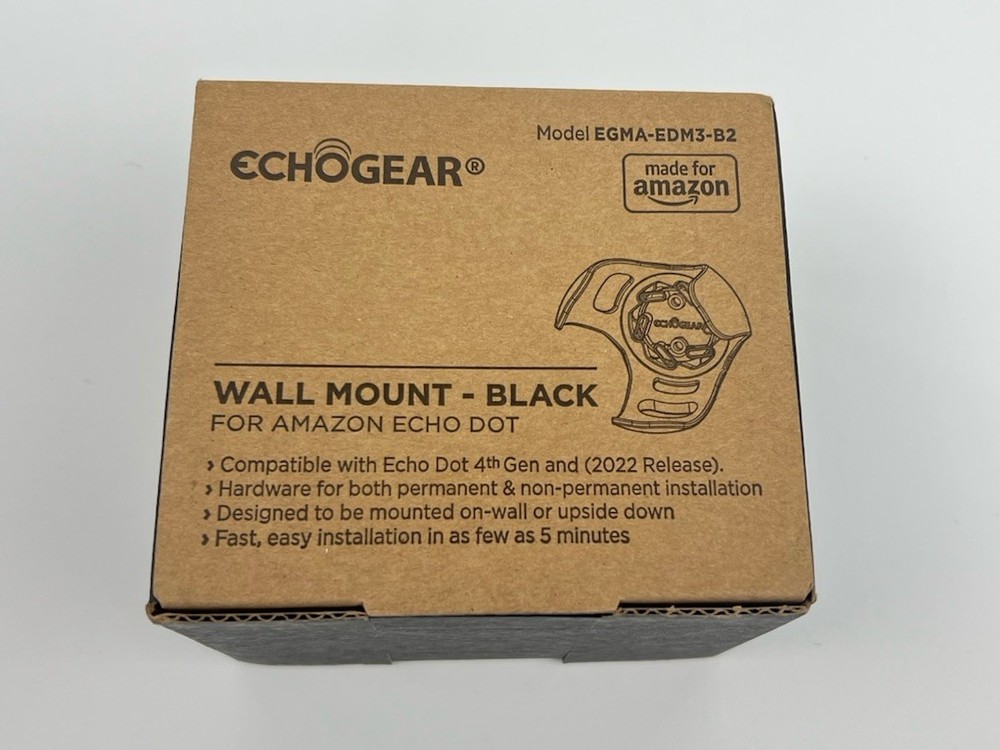 Echo Gear Wall Mount For Amazon Echo Dot 4th Gen - Model EGMA-EDM3-B2  - NIB