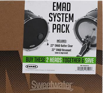 Evans Emad Bass Drum System Bundle - 22"