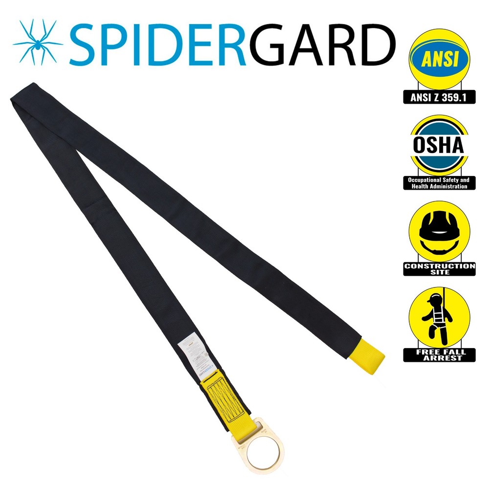 Fall Protection 6-Foot Loop and D-Ring End Concrete Anchor Strap SPA202