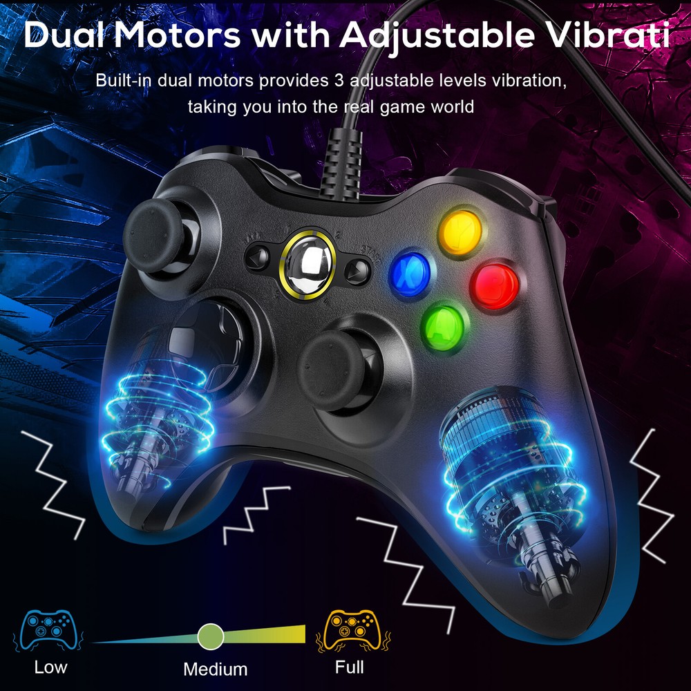 Wired/Wireless Controller Gamepad for Microsoft XBOX 360/Slim/E&360 Battery Pack