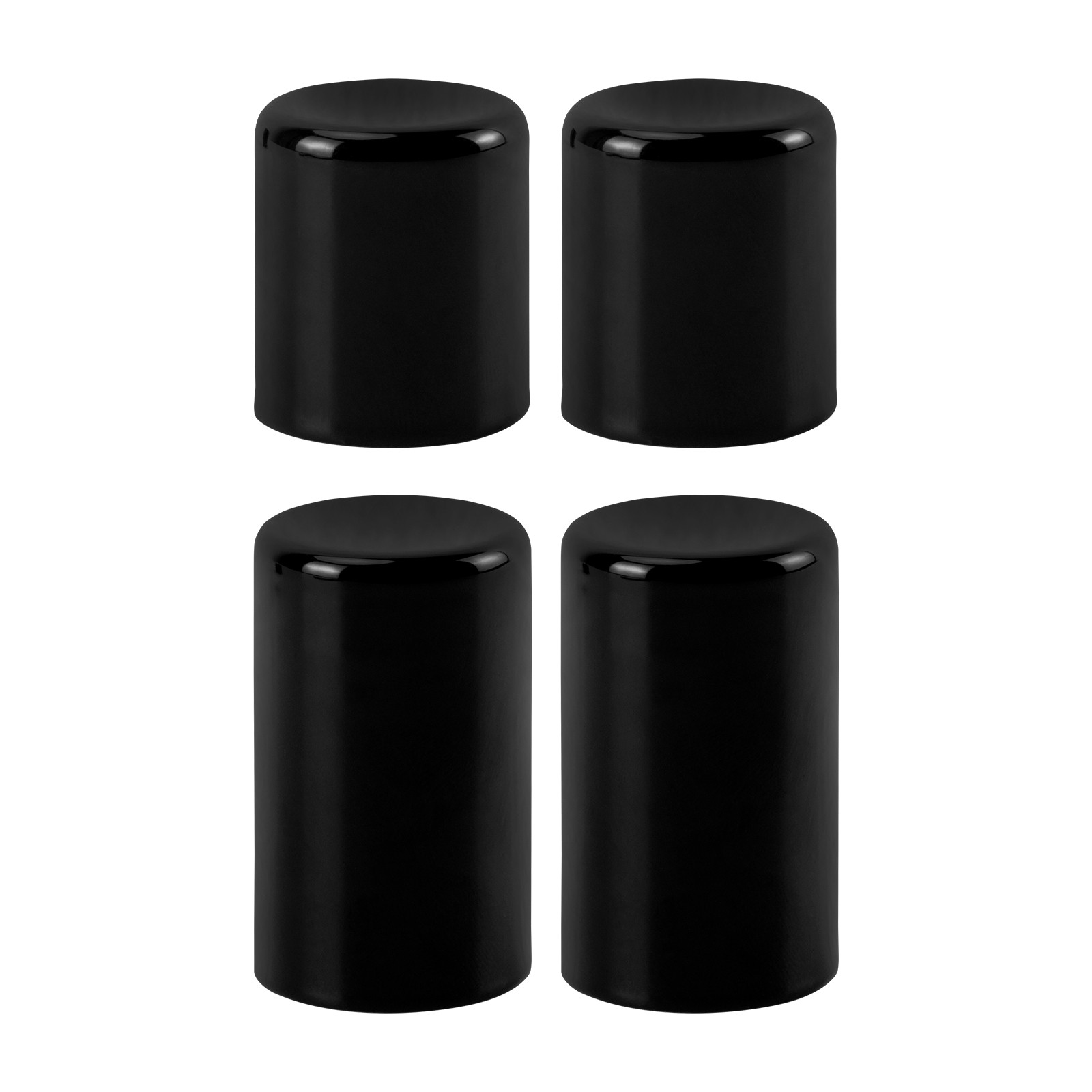 4x Black Docking Hardware Magnet Point Covers Caps For Harley 2009-2025 Touring