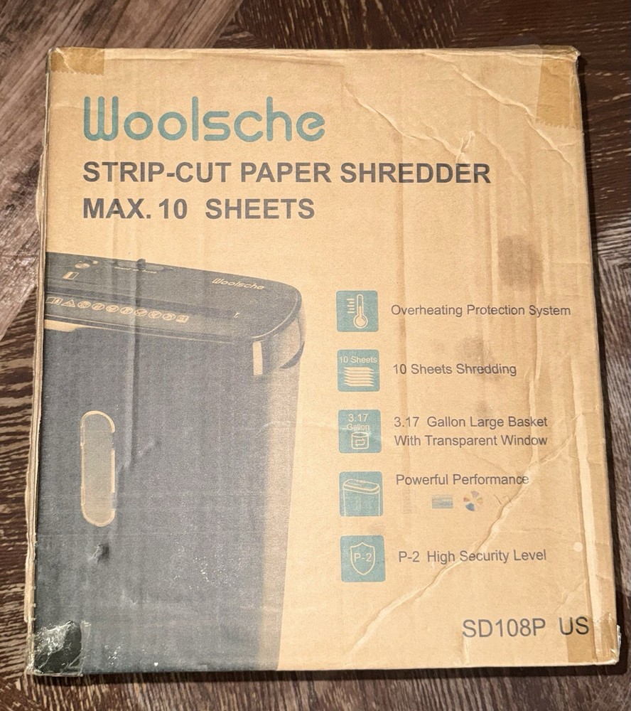 Paper Shredder Woolshe Strip-cut Max. 10 Sheets