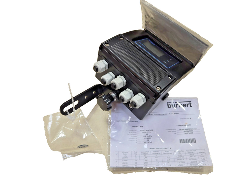Burkert Electromagnetic Flow Meter SE58L-B1B3B2A0A0A Controller Display NEW
