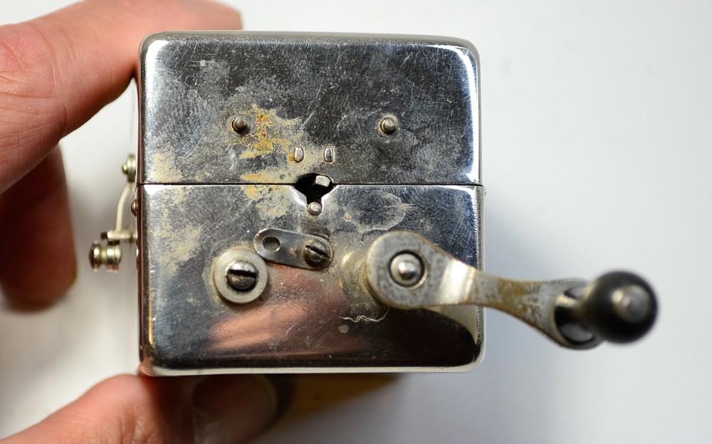 BROKEN Rollfix Mond Extra German Mechanical Razor Blade Sharpener Machine Vtg