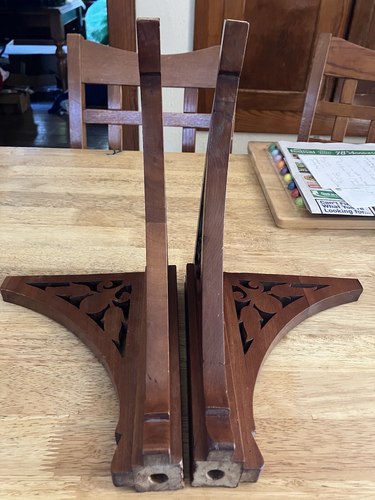 Carved Wooden Bracket Corner Piece Set Victorian Furniture Architectural Salvage