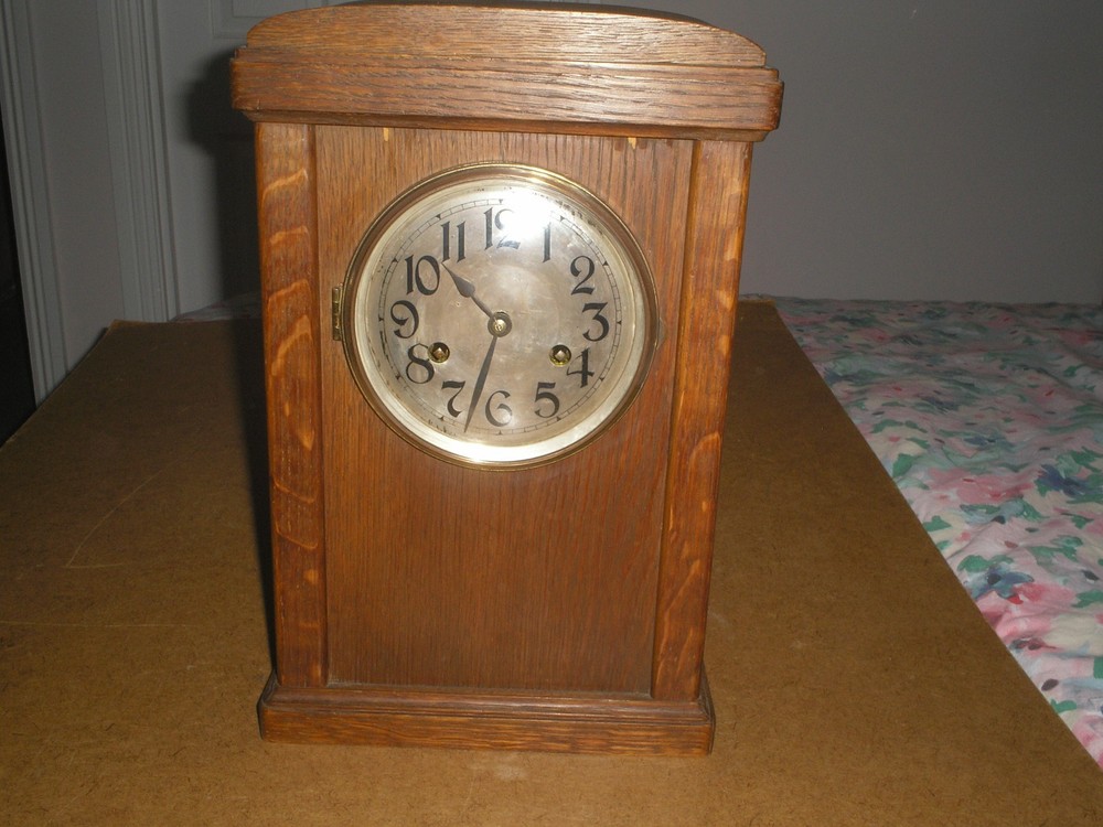 large mantle clock , working well .