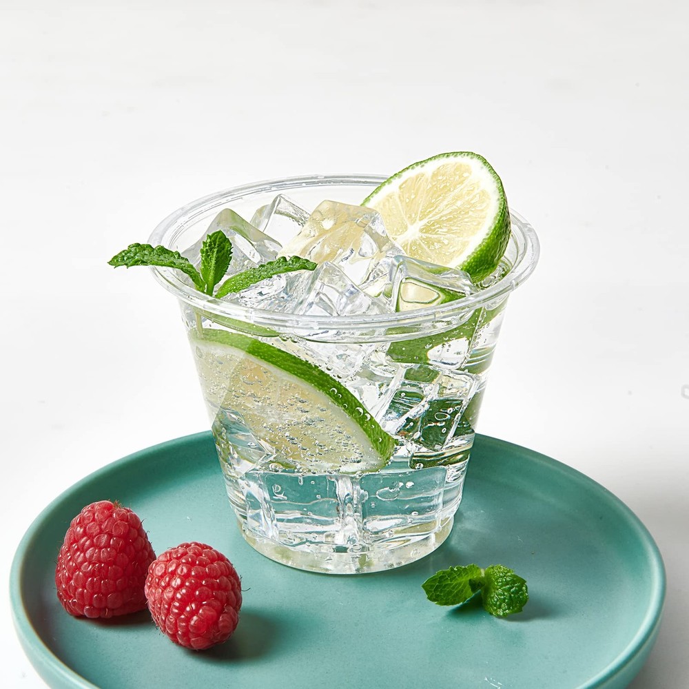 300 Pack 9oz Clear Plastic Cups,Disposable Crystal Drinking Cups,PET Plastic ...