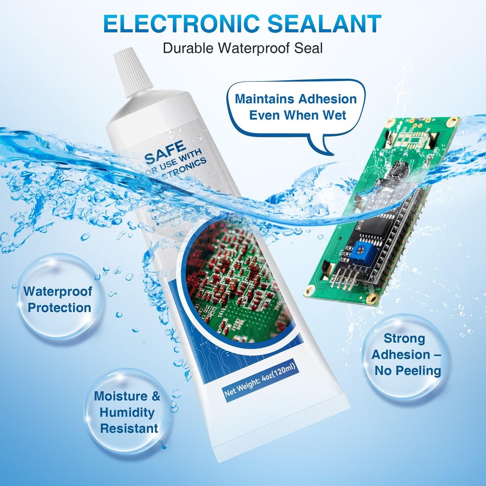 4 oz/120 ml Conformal Coating for Electronics, Waterproof Silicone Clear