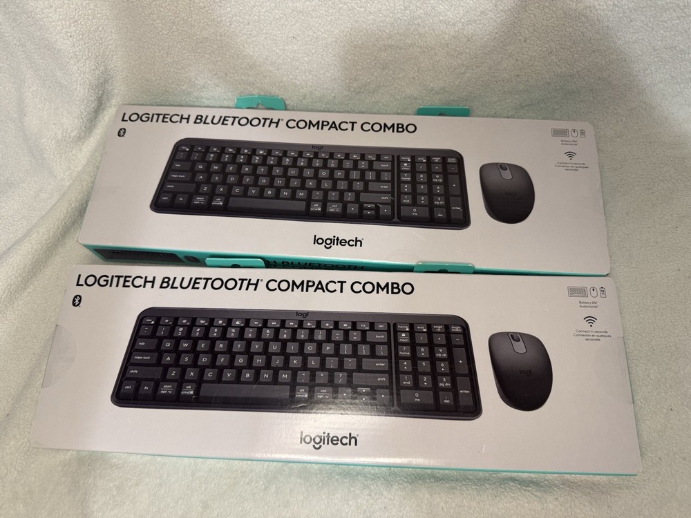 2pk - Logitech Bluetooth Compact Wireless Keyboard & Mouse Combo - mk250 - BLACK