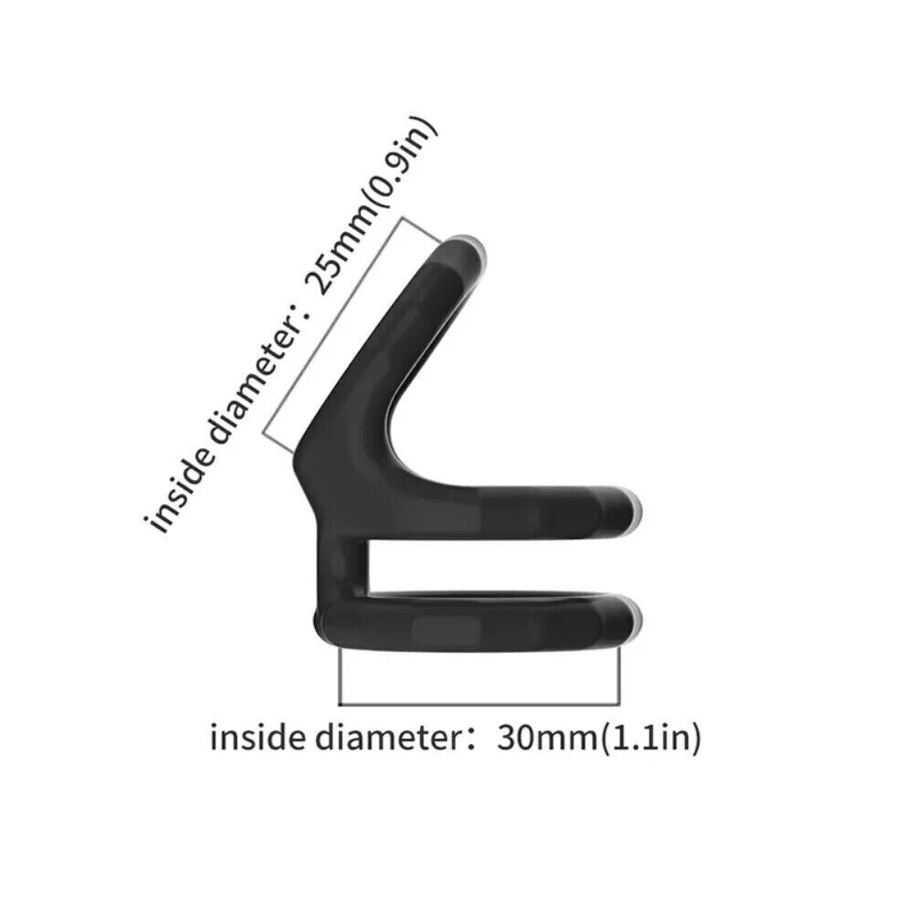 Ball Stretcher Enhancer Squeeze-Scrotum Testicle Silicone Ring Delay Ejaculation