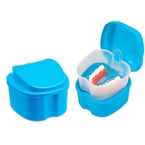 Denture Retainer Container Case Cleaning Denture Bath Box False Teeth Storage