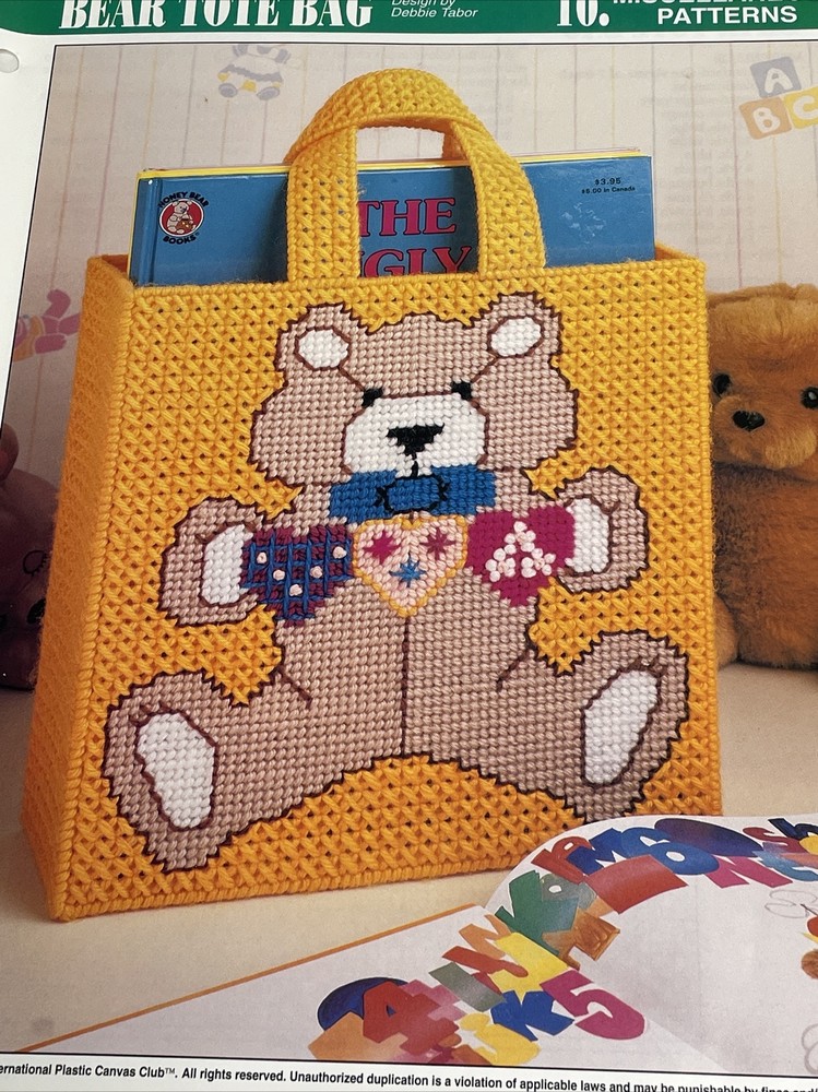 Bear Tote Bag Annie's Plastic Canvas Pattern