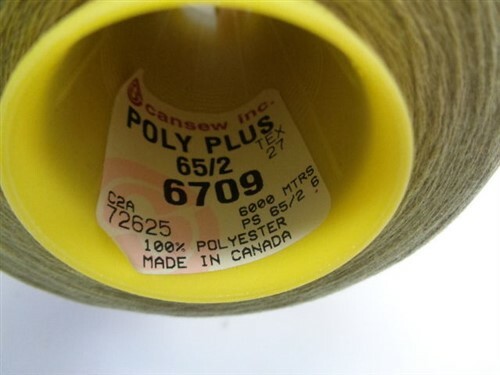 CANSEW POLYESTER PLUS 65/2 6709 SEWING MACHINE THREAD SPOOL TEX 27 GREEN GOLD